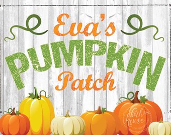 Personalized Pumpkin Patch Backdrop: Fall Harvest Decor (Printable PDF)