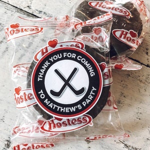 Personalized Hockey Party Favor Label (Printable PDF File)