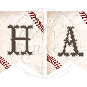 Baseball Happy Birthday Printable Banner INSTANT DOWNLOAD by Beth Kruse ...