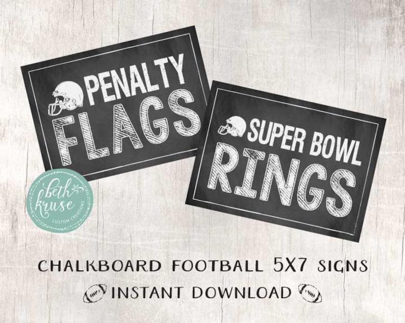 Penalty Flags Printable Sign INSTANT DOWNLOAD by Beth Kruse Custom Creations image 6