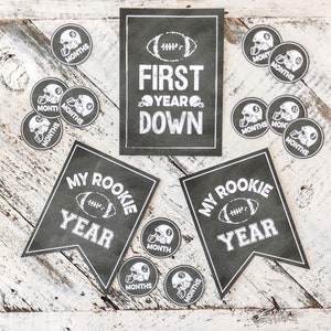 Football First Year Down Signs 5x7 and 8x10 Chalkboard Design INSTANT DOWNLOAD by Beth Kruse Custom Creations image 4