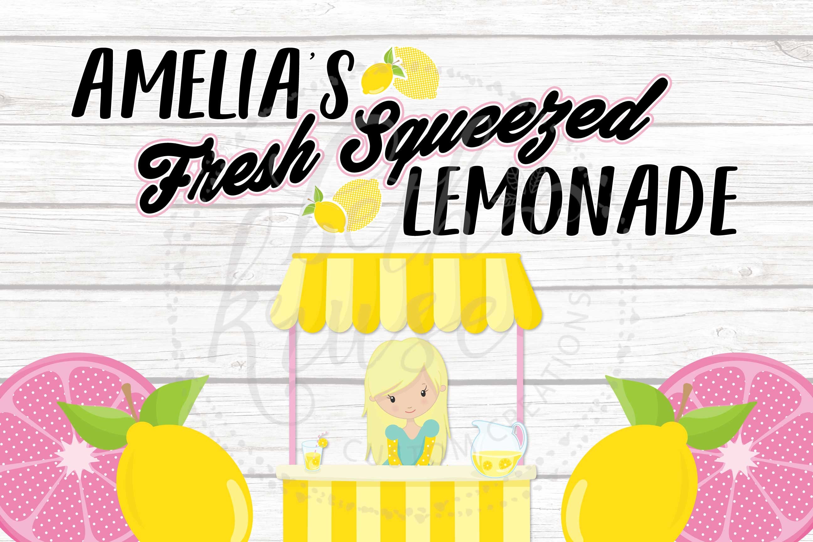 Lemonade Stand Backdrop Lemonade Poster Lemonade Stand Etsy