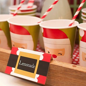Etiquetas de alimentos de Santa Party - personalizado - por beth kruse creaciones personalizadas
