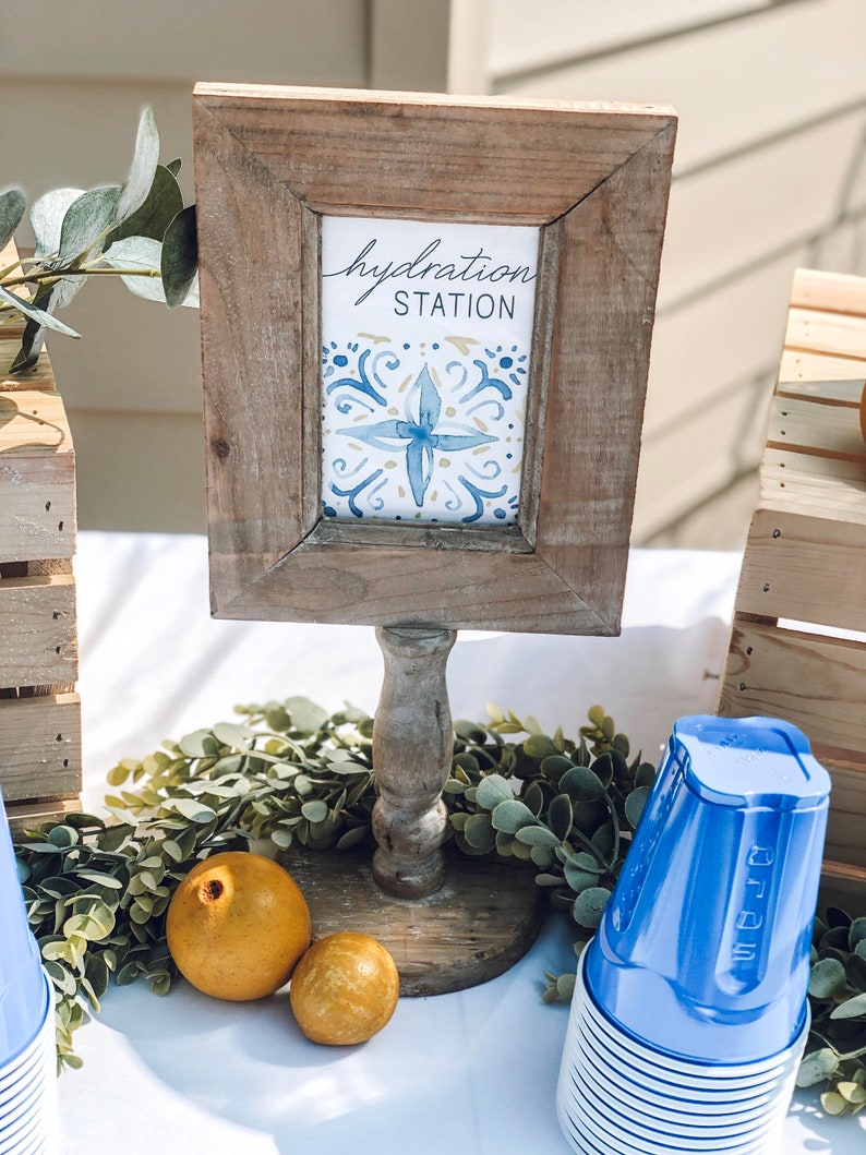 Greek Shower Advice Card Bridal Shower Greece Blue Tile Etsy España