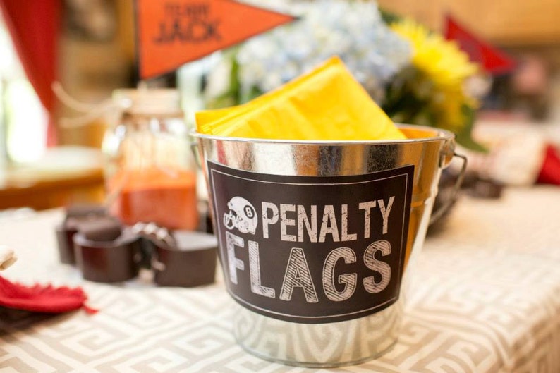 Penalty Flags Printable Sign INSTANT DOWNLOAD by Beth Kruse Custom Creations image 1