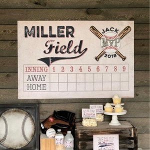 Baseball Invite Ticket Design 3x8 Printable Einladungsdatei von Beth Kruse Custom Creations Bild 4