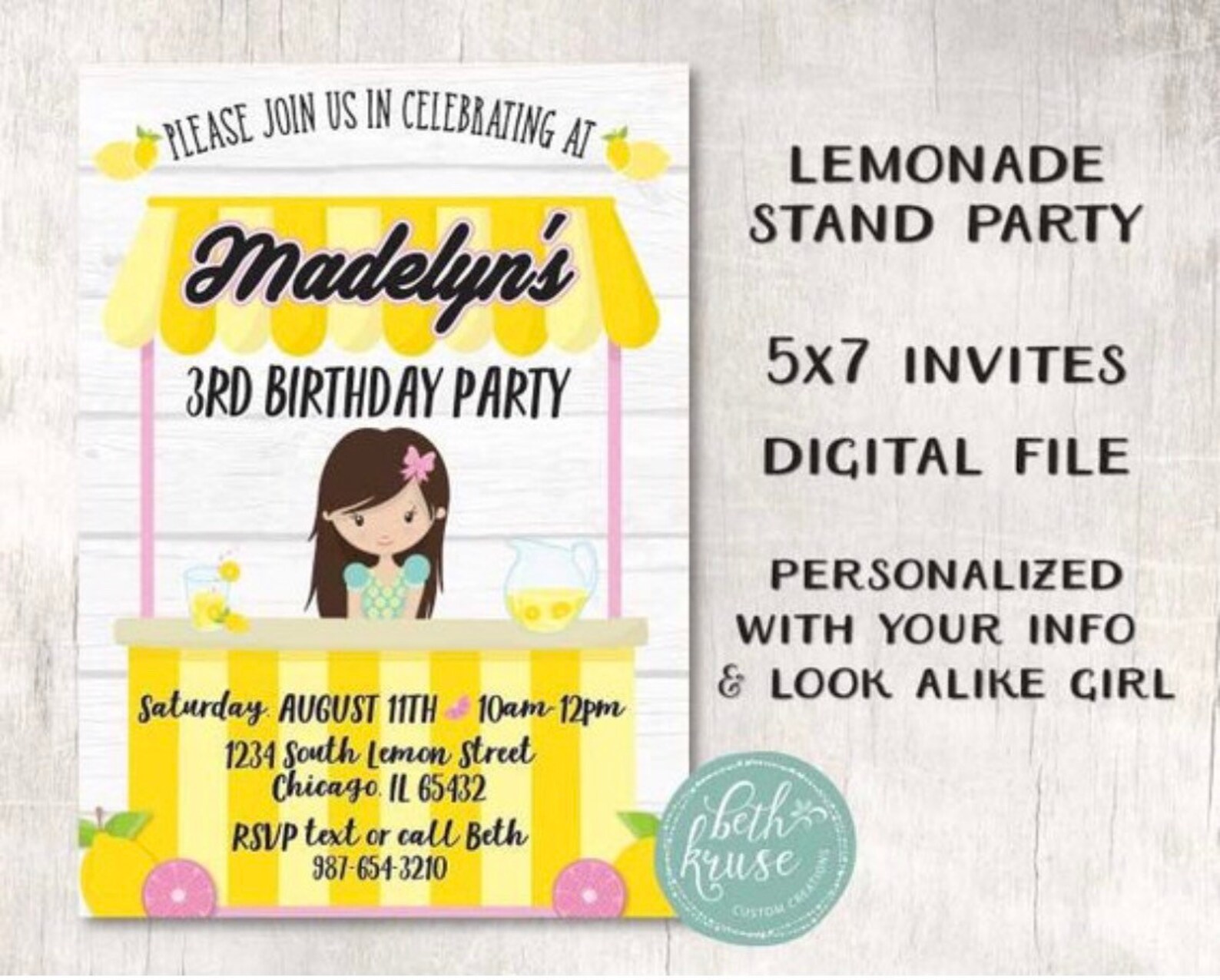 Lemonade Stand Backdrop Lemonade Poster Lemonade Stand Etsy