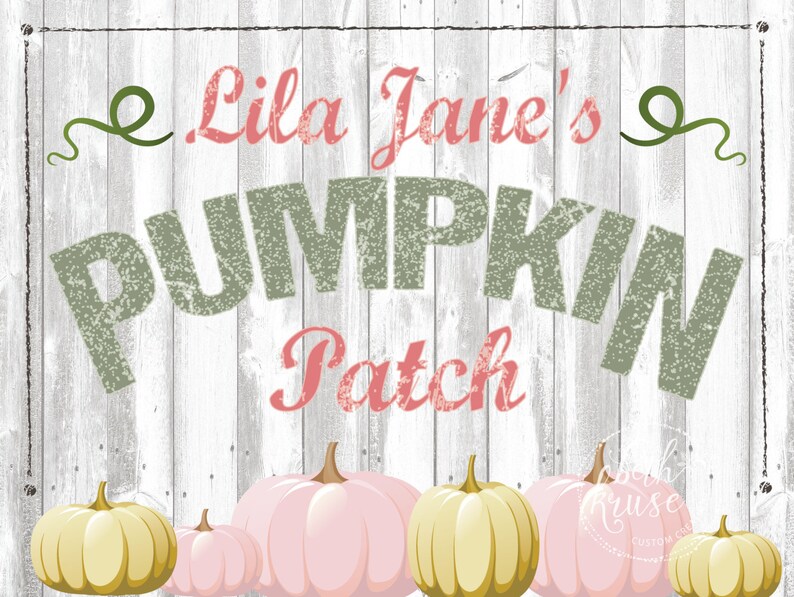 Pumpkin Patch Sign Floral Printable PDF File Custom - Etsy
