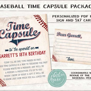 Baseball Zeitkapsel - Erinnerung an das erste Jahr - Rookie des Jahres - 1. Geburtstag - Druckbare PDF-Datei oder gedruckte Optionen - von Beth Kruse CC