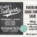 Football Printable Concessions Sign Chalkboard Style Customized PDF ...