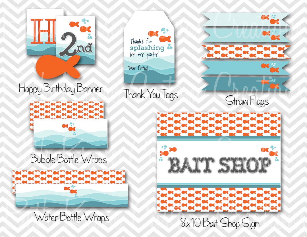 Goldfish Printable Party Instant Download by Beth Kruse Custom ...