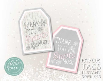 Winter Printable Favor Tags by Beth Kruse Custom Creations