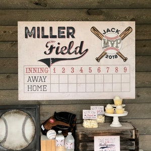 Scoreboard Baseball Backdrop -- Customized Printable PDF File -- Click on Item Details for More Info by Beth Kruse Custom Creations