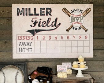 Scoreboard Baseball Backdrop -- Customized Printable PDF File -- Click on Item Details for More Info by Beth Kruse Custom Creations