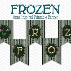 frozen inspired printable banner  INSTANT DOWNLOAD