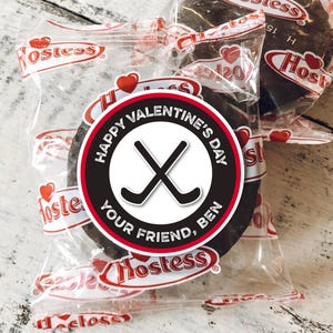 Hockey Valentine - Hockey Puck Valentine - FILE PDF e PNG personalizzati - Due opzioni di formato - File stampabile di Beth Kruse C.C.