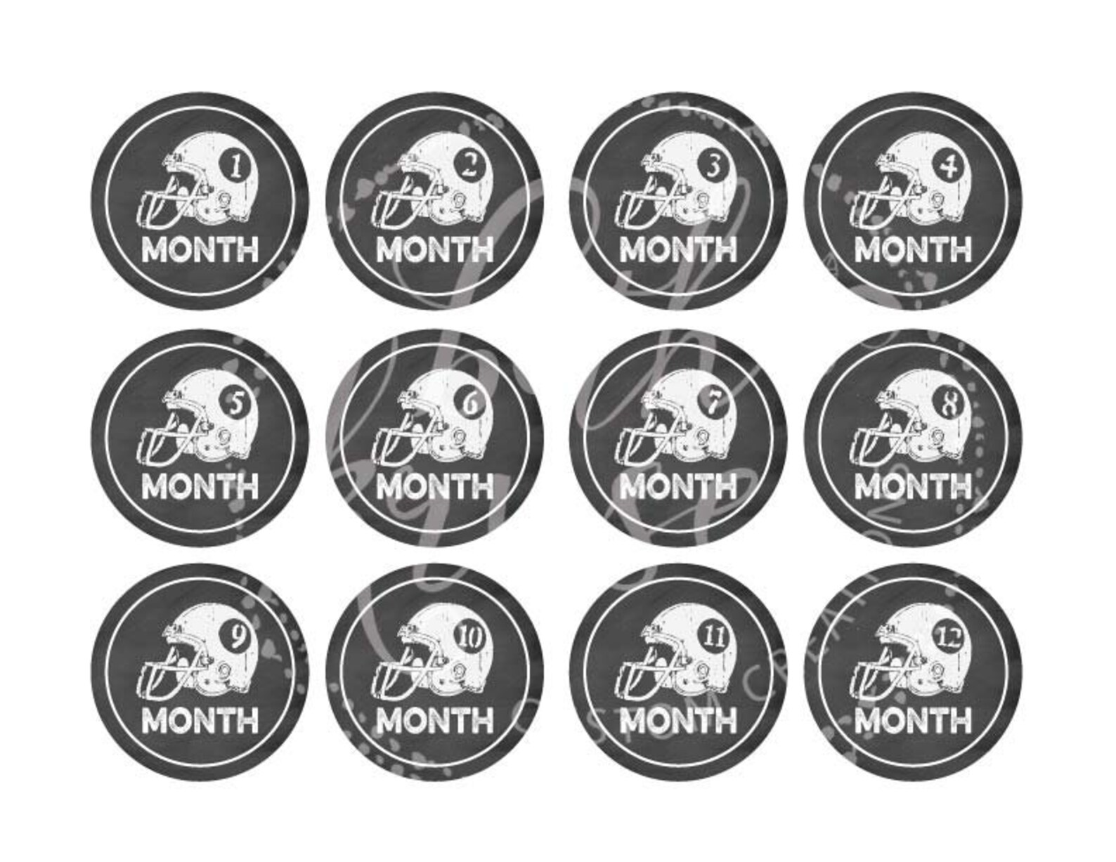 Football Rookie Year Photo Banner Chalkboard Design Etsy