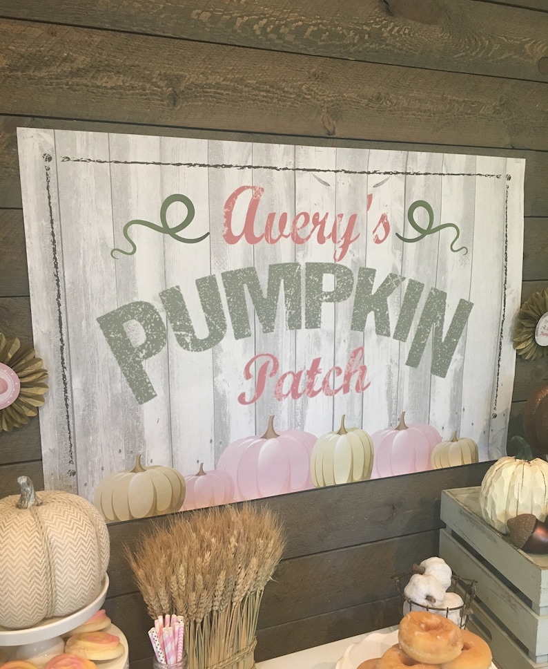 Pumpkin Patch Sign Floral Printable PDF File Custom - Etsy