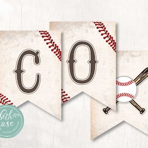 Baseball Concessions Printable PDF Banner -- neutral and blue/red color options -- INSTANT DOWNLOAD by Beth Kruse Custom Creations