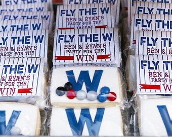 Baseball FLY THE W Favor Bag Toppers by Beth Kruse Custom Creations