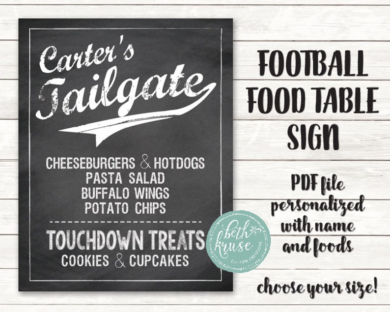 Football First Year Down Signs 5x7 and 8x10 Chalkboard Design INSTANT DOWNLOAD by Beth Kruse Custom Creations image 6