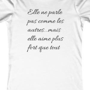 Women's Fit T-Shirt - She Doesn't Speak Like Others But She Loves Louder Than Anything | Different and Perfect