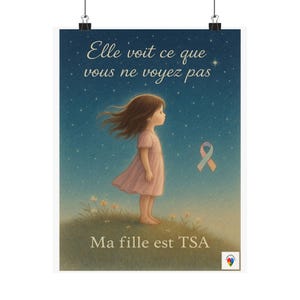 Diferente y perfecta - Mi hija es autista: ve lo que tú no ves - Póster de cielo estrellado y bucle TSA