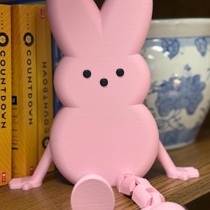 Jumbo Peeps Bunny Shelf Sitter | Easter Mantle Decor, Pastel Spring Decoration