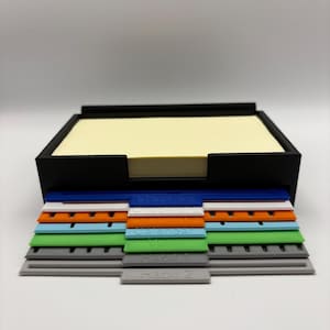 3.5 Inch Post It Note/ Index Card Holder with Stencils
