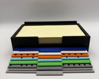Porta notas adhesivas/tarjetas de índice de 3,5 pulgadas con plantillas