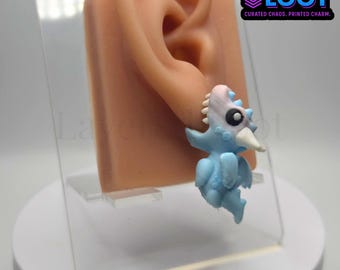 3D-Printed Dragon Earrings: Lightweight Dangle Jewelry, Hypoallergenic