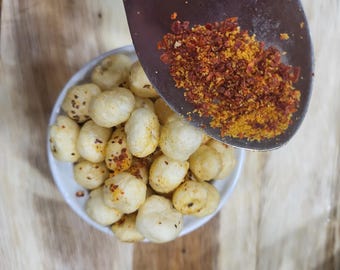 Spicy Chili Lime, Cheddar Fox Nut Puffs: Keto, Vegan, Lily Seed Snack
