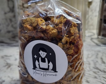 Maple Pecan, Pumpkin, Cranberry, Pistachio, Tropical Fruit & Chocolate Granola With Puffed Rice, Gluten-Free, Vegan.