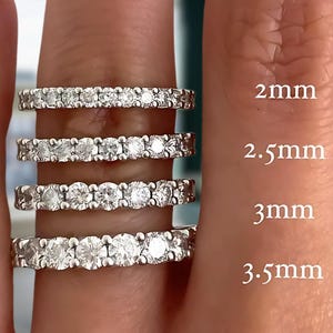 Lab Grown Diamond Eternity Band: 14K White Gold Anniversary Ring