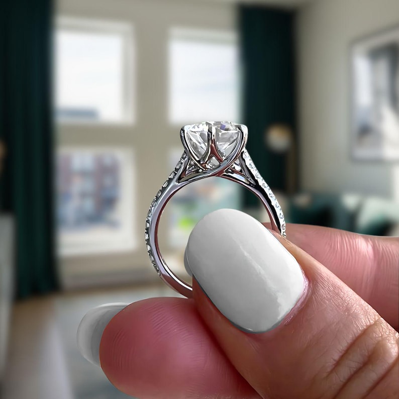 IGI Certified Lab Grown Diamond 14K Gold Engagement Ring - Etsy