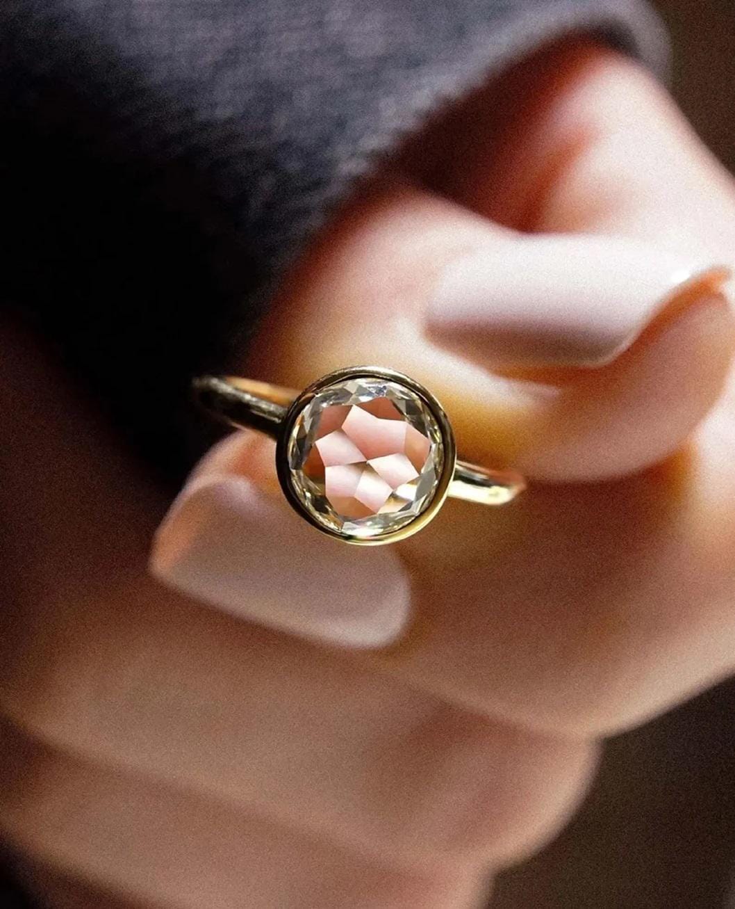 Rose Cut Diamond Lily Collins Engagement Ring Price Lily Collins