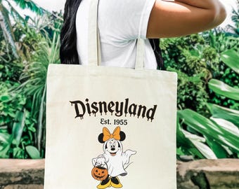 Bolsa de Halloween personalizada de Disney, bolsa de personajes de Disney, bolsa de fantasmas de Disney personalizada, bolsas de truco o trato, bolsa espeluznante, regalo de viaje a Disney