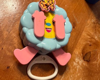 TOMY-1977 BABY CRIB toy musical flower mary had a little lamb pull-cord vintage