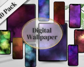 Fondo de pantalla de Nebulosa Nube para teléfono: 10 fondos HD coloridos (descarga digital PNG)