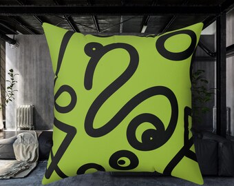 Cojín verde abstracto moderno