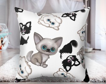 Puppy Throw Pillow for Nursery – Dog Accent Cushion