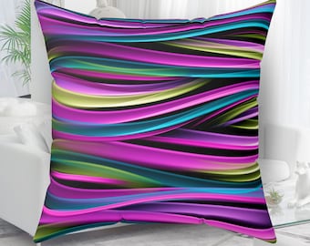 Colorful Abstract Throw Pillow