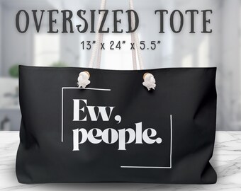 Bolso de mano de gran tamaño: "¡Qué asco, gente!"