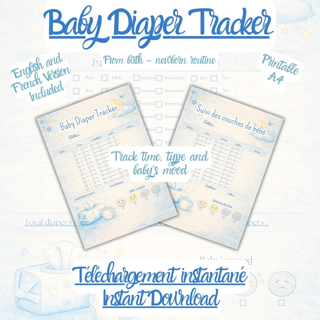 Baby Diaper Tracker Printable | Newborn Diaper Log | Baby Routine ...
