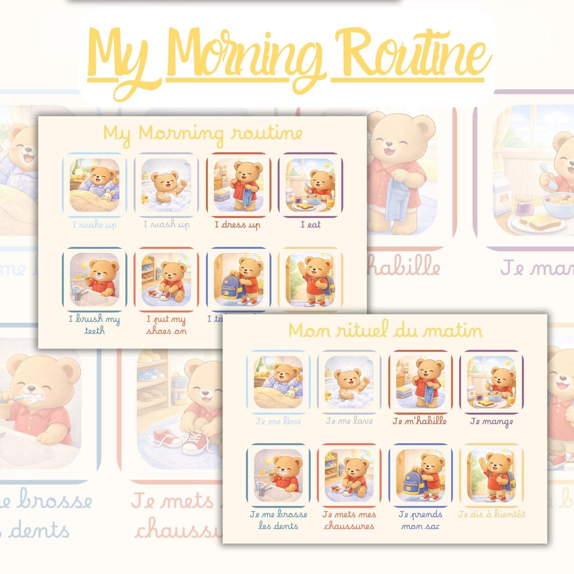 Our Morning Routine Poster Morning Routine Chart for Kids – Printable Morning Routine Poster ...
