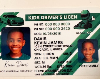 Gepersonaliseerde kinderrijbewijs: aangepaste kinderidentiteitskaart voor plezier