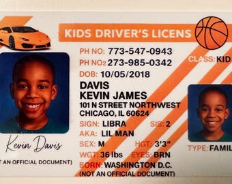 Gepersonaliseerde kinderrijbewijs: aangepaste kinderidentiteitskaart voor plezier