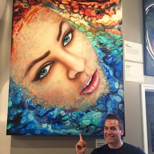 48x72 ORIGINAL Painting BIG Modern Acrylic Colorful Fine Art by Federico Farias