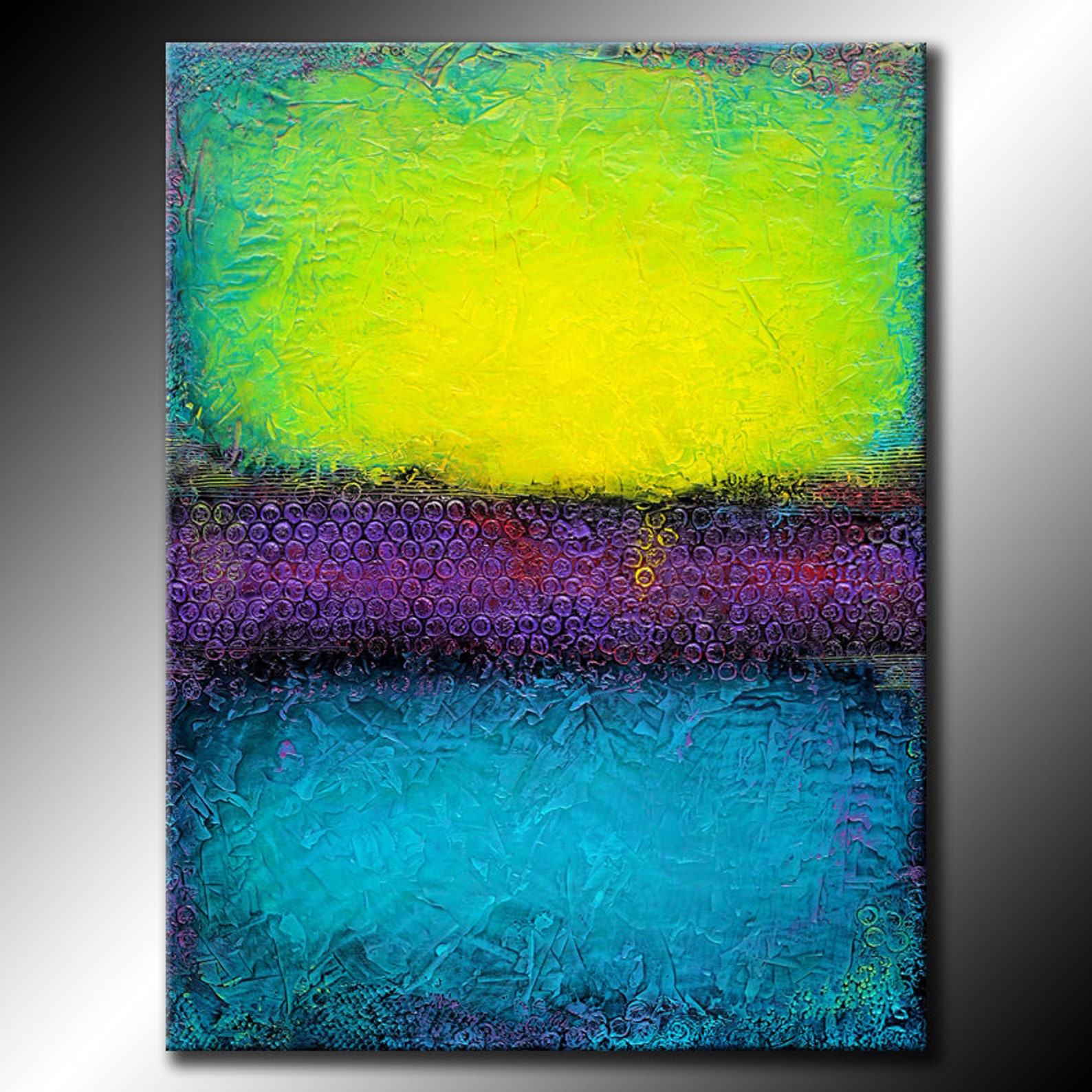 36x48 Textured BIG Abstract Painting Modern ORIGINAL Purple Etsy