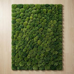3D Moss Rug – Forest Floor Area Rug – 8x10 Hand Tufted New Zealand Wool Nature Inspired Green Carpet – Arons Rugs